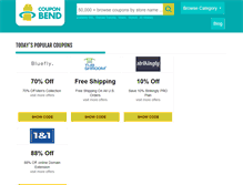 Tablet Screenshot of couponbend.com